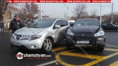 Երևանում բախվել են կին վարորդների Porsche Cayenne-ն ու Nissan Murano-ն. կա վիրավոր. ՖՈՏՈՌԵՊՈՐՏԱԺ, ՏԵՍԱՆՅՈՒԹ