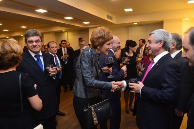 Նախագահը մասնակցել է Ամանորի և Սուրբ Ծննդյան տոների առթիվ Արտաքին գործերի նախարարության ընդունելությանը. ՖՈՏՈՌԵՊՈՐՏԱԺ