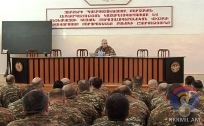 ԼՂՀ ՊՆ, ՊԲ հրամանատար Լևոն Մնացականյանը ծառայողական խորհրդակցություն է հրավիրել