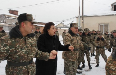 ՀՀ սփյուռքի նախարար Հրանուշ Հակոբյանն այցելեց N զորամաս
