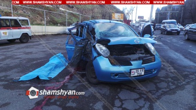 Ողբերգական ավտովթար Երևանում. Nissan March-ի երիտասարդ վարորդը բախվել է էլեկտրասյանը, նա տեղում մահացել է. ՖՈՏՈՌԵՊՈՐՏԱԺ, ՏԵՍԱՆՅՈՒԹ