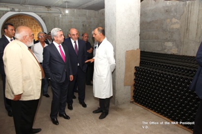 Արցախի եւ Հայաստանի նախագահներն այցելել են Ասկերանի շրջանում գործող նոր գինու գործարան