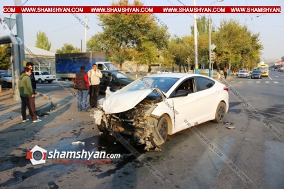 Ավտովթար Երևանում. բախվել են 21-ամյա վարորդի Hyundai-ը և 36-ամյա վարորդի Opel-ը. վերջինը բախվել է նաև շենքի պատին. ՖՈՏՈՌԵՊՈՐՏԱԺ, ՏԵՍԱՆՅՈՒԹ