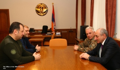 Բակո Սահակյանն ընդունել է ՀՀ պաշտպանության նախարարին և Երևանի քաղաքապետին