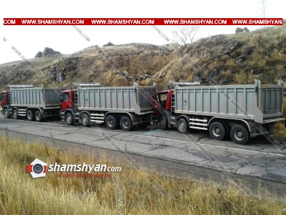 Շղթայական ավտովթար Գեղարքունիքի մարզում. բախվել են 3 Scania մակնիշի ավտոմեքենաներ. կա վիրավոր. ՖՈՏՈՌԵՊՈՐՏԱԺ, ՏԵՍԱՆՅՈՒԹ