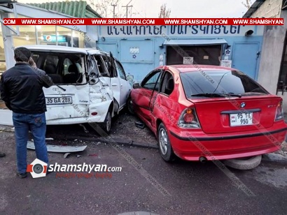 Արտակարգ դեպք Երևանում. 43-ամյա վարորդը BMW-ով վրաերթի է ենթարկել հետիոտնին, այնուհետև բախվել կայանված ավտոմեքենային, իսկ հետո՝ լահմաջոյանոցի դարպասներին, կան վիրավորներ. ՖՈՏՈՌԵՊՈՐՏԱԺ