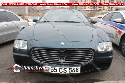 Maserati մակնիշի ավտոմեքենան տեղափոխվեց Երևանի «գաի պլաշչադկա». ՖՈՏՈՌԵՊՈՐՏԱԺ, ՏԵՍԱՆՅՈՒԹ