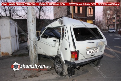 Խոշոր ավտովթար Երևանում. բախվել են Toyota Altezza-ն և Niva-ն. վերջինն էլ բախվել է էլեկտրասյանը. կան վիրավորներ. ՖՈՏՈՌԵՊՈՐՏԱԺ, ՏԵՍԱՆՅՈՒԹ