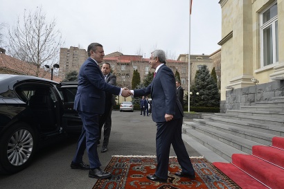 Նախագահ Սերժ Սարգսյանը ընդունել է Վրաստանի վարչապետ Գիորգի Կվիրիկաշվիլիին. ՖՈՏՈՌԵՊՈՐՏԱԺ