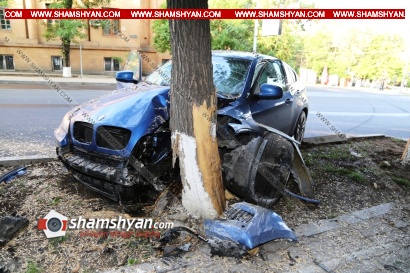 Խոշոր ավտովթար Երևանում. BMW X6-ը բախվել է հաստաբուն ծառին. վիրավորին առաջինը օգնության է հասել «Ալֆա Ֆարմ» դեղատան աշխատակիցը. ՖՈՏՈՌԵՊՈՐՏԱԺ, ՏԵՍԱՆՅՈՒԹ