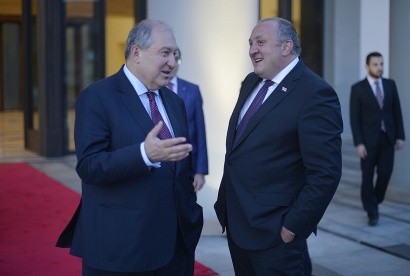 Նախագահ Արմեն Սարգսյանը հանդիպում է ունեցել Նախագահ Գիորգի Մարգվելաշվիլիի հետ. ՖՈՏՈՌԵՊՈՐՏԱԺ