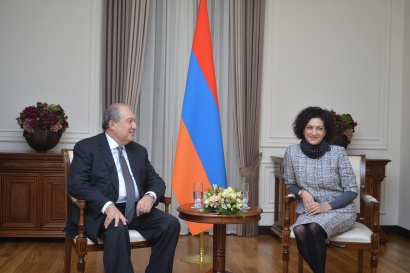 Հանրապետության նախագահ Արմեն Սարգսյանը հյուրընկալել է Աննա Հակոբյանին. ՖՈՏՈՌԵՊՈՐՏԱԺ