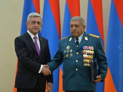 Հանրապետության նախագահի հրամանով Հայաստանի Փրկարար ծառայության պետ Մուշեղ Ղազարյանին շնորհվել է Փրկարար ծառայության գեներալ-մայորի կոչում.