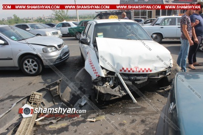 Խոշոր ավտովթար Երևանում. Երևանյան լճի մոտ բախվել են Mercedes-ը, 2 Opel-ները, «99»-ը և Daewoo-ն. կան վիրավորներ. ՖՈՏՈՌԵՊՈՐՏԱԺ, ՏԵՍԱՆՅՈՒԹ