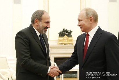 Պուտինը Փաշինյանին շնորհավորել է Հայաստանի վարչապետի պաշտոնում նշանակվելու առթիվ