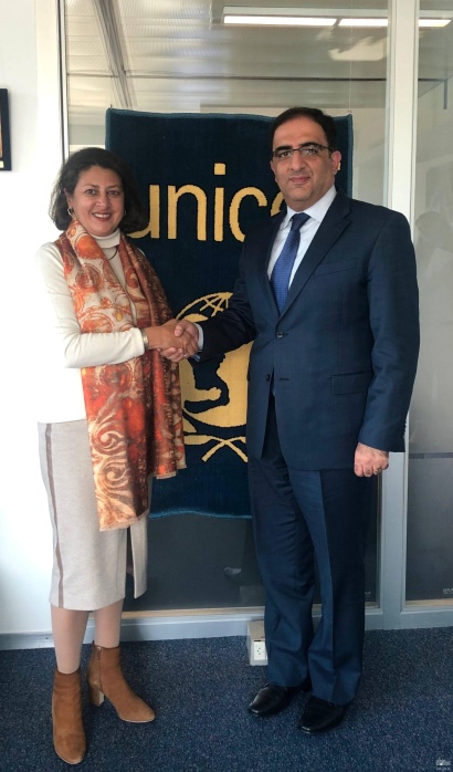 ՀՀ մշտական ներկայացուցիչը հանդիպում է ունեցել ՄԱԿ-ի մանկական հիմնադրամի տարածաշրջանային տնօրենի հետ