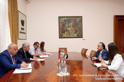 Ֆելիքս Ցոլակյանը հյուրընկալել է ՀՀ-ում ԱՄԷ դեսպան Մուհամմադ Ալ Զաաբիին. ՏԵՍԱՆՅՈՒԹ