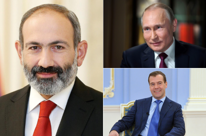 ՀՀ վարչապետ Նիկոլ Փաշինյանին ծննդյան օրվա առթիվ շնորհավորել են ՌԴ նախագահ Վլադիմիր Պուտինը և վարչապետ Դմիտրի Մեդվեդևը