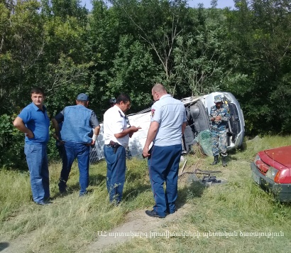 Արցախից Տաթևի վանք էքսկուրսիայի մեկնող ավտոմեքենան կողաշրջվել է. կան տուժածներ