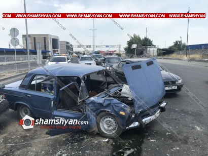 Խոշոր ավտովթար Երևանում. բախվել են 61-ամյա վարորդի «07»-ը և 50-ամյա վարորդի «21099»-ը. կան վիրավորներ. ՖՈՏՈՌԵՊՈՐՏԱԺ