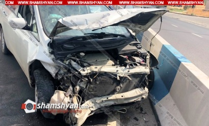 Ավտովթար Երևանում. 60-ամյա վարորդը Mitsubishi-ով բախվել է երկաթե արգելապատնեշներին. նրան տեղափոխել են հիվանդանոց, ով այնտեղից հեռացել է. ՖՈՏՈՌԵՊՈՐՏԱԺ