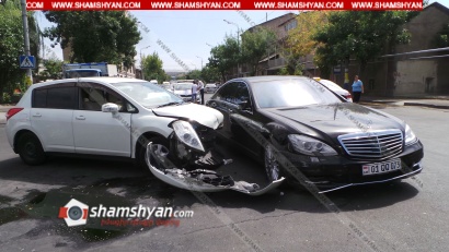 Ավտովթար Երևանում. «Բութանիա» խանութի հարևանությամբ բախվել են Mercedes-ն ու Nissan-ը. ՖՈՏՈՌԵՊՈՐՏԱԺ, ՏԵՍԱՆՅՈՒԹ