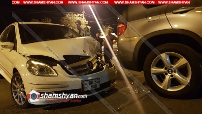 Ավտովթար Երևանում․ բախվել են՝ Mercedes-ը, BMW-ն և 07-ը․ կա վիրավոր․ ՖՈՏՈՌԵՊՈՐՏԱԺ