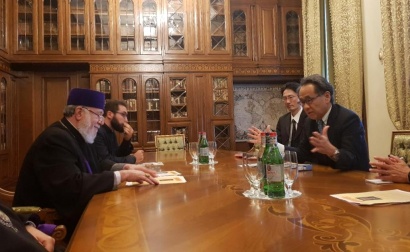 Ամենայն Հայոց Կաթողիկոսն ընդունել է Ճապոնիայի վարչապետի հատուկ հարցերով խորհրդականին