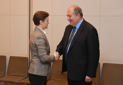 Հայ-սերբական զարգացող հարաբերություններ․ Հայաստանի նախագահ Արմեն Սարգսյանը հանդիպել է Սերբիայի վարչապետ Անա Բռնաբիչի հետ