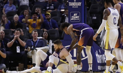 «Գոլդեն Սթյեթի» առաջատարը NBA-ի բասկետբոլի խաղի ժամանակ կոտրել է ձեռքը. ՏԵՍԱՆՅՈՒԹ