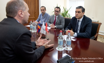 Մարդու իրավունքների պաշտպանն ընդունել է Հայաստանում Շվեյցարիայի արտակարգ և լիազոր դեսպանին