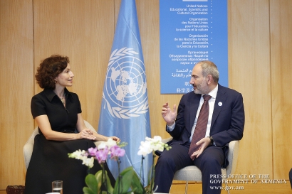 Վարչապետը Փարիզում հանդիպում է ունեցել ՅՈՒՆԵՍԿՕ-ի գլխավոր տնօրեն Օդրի Ազուլեի հետ. ՖՈՏՈՌԵՊՈՐՏԱԺ