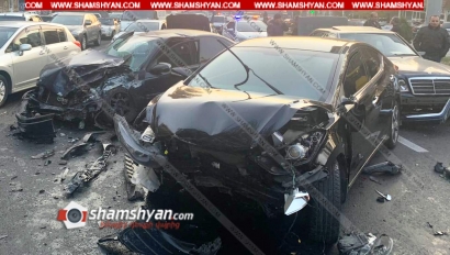 Խոշոր ավտովթար Երևանում. բախվել են Mercedes-ը, Hyundai-ը և 2 Opel-ները. ՖՈՏՈՌԵՊՈՐՏԱԺ, ՏԵՍԱՆՅՈՒԹ