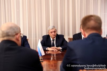 Ֆելիքս Ցոլակյանն ընդունել է ՌԴ ԱԻ փոխնախարար Նիկոլայ Գրեչուշկինի գլխավորած պատվիրակությանը. ՖՈՏՈՌԵՊՈՐՏԱԺ, ՏԵՍԱՆՅՈՒԹ