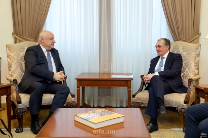 ԱԳ նախարար Զոհրաբ Մնացականյանը հանդիպել է ԵԱՀԿ Խորհրդարանական վեհաժողովի նախագահ Գեորգի Ծերեթելիի հետ. ՏԵՍԱՆՅՈՒԹ