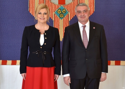 Դեսպան Հովակիմյանն իր հավատարմագրերն է հանձնել Խորվաթիայի Հանրապետության նախագահին