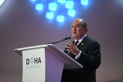 Սա նոր աշխարհ է, որտեղ փոքր երկրները կարող են լինել հզոր. եկե՛ք Հայաստան. նախագահ Սարգսյանը ելույթ է ունեցել «Դոհա ֆորում»-ին. ՖՈՏՈՌԵՊՈՐՏԱԺ