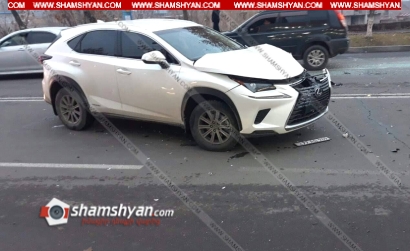 Ավտովթար Երևանում. բախվել են Lexus-ն ու թիվ 41 երթուղին սպասարկող մարդատար ավտոբուսը. կա վիրավոր. ՖՈՏՈՌԵՊՈՐՏԱԺ