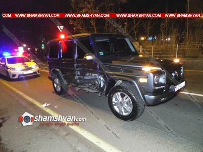 Ավտովթար Երևանում. բախվել են Mercedes G 550-ն ու ГАЗ 2410-ը. կա վիրավոր. ГАЗ 2410-ի վարորդը եղել է խմած. ՖՈՏՈՌԵՊՈՐՏԱԺ, ՏԵՍԱՆՅՈՒԹ