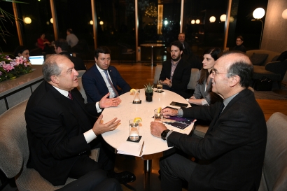 Փոխգործակցության մեծ հնարավորություններ կան. նախագահ Արմեն Սարգսյանը հանդիպել է Իսրայելի նորարարությունների կենտրոնի նախագահի հետ