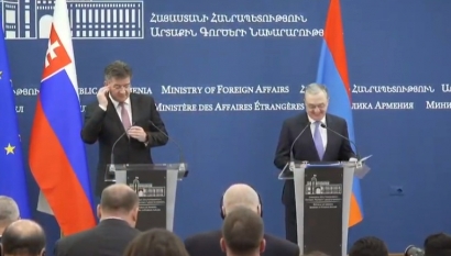 Մեկնարկել է ԱԳ նախարար Զոհրաբ Մնացականյանի և Սլովակիայի արտաքին և եվրոպական գործերի նախարար Միրոսլավ Լայչակիի համատեղ մամուլի ասուլիսը. ՈՒՂԻՂ
