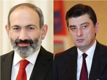 Փաշինյանը Գիորգի Գախարիայի հետ հեռախոսազրույցի ժամանակ քննարկել է հայկական ապրանքների տարանցման հարցը
