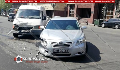 Ավտովթար Երևանում. բախվել են Toyota-ն ու Ford Transit-ը. կա վիրավոր. ՖՈՏՈՌԵՊՈՐՏԱԺ