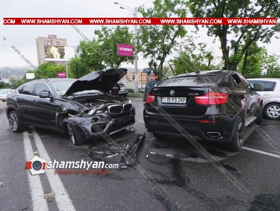 Խոշոր ավտովթար Երևանում. Բաղրամյան պողոտայում բախվել են 27-ամյա և 29-ամյա վարորդների BMW X6-երը. BMW-ներից մեկը ճանապարհը մասամբ փակել է. ՖՈՏՈՌԵՊՈՐՏԱԺ, ՏԵՍԱՆՅՈՒԹ