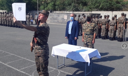 ԶՈՒ 1-ին զորամիավորումում տեղի է ունեցել նորակոչիկների երդման հանդիսավոր արարողություն. ՖՈՏՈՌԵՊՈՐՏԱԺ