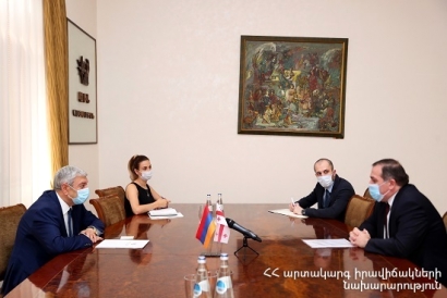 ԱԻ նախարար Ֆելիքս Ցոլակյանն ընդունել է Հայաստանում Վրաստանի արտակարգ և լիազոր դեսպան Գիորգի Սագանելիձեին. ՖՈՏՈՌԵՊՈՐՏԱԺ, ՏԵՍԱՆՅՈՒԹ