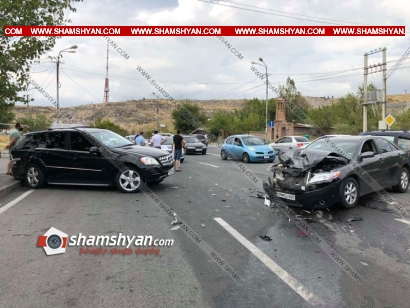 Խոշոր ավտովթար Երևանում. բախվել են Mercedes ML 350-ն ու Toyota Camry-ն. կան վիրավորներ. ՖՈՏՈՌԵՊՈՐՏԱԺ, ՏԵՍԱՆՅՈՒԹ