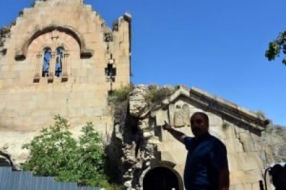 Թուրքիայի տարածքում հայկական Օշվանքի պատերին գոյացած ճեղքերը փլուզման վտանգ են ներկայացնում