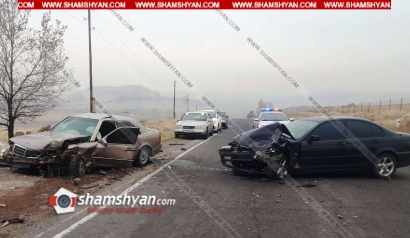 Ավտովթար Կոտայքի մարզում. բախվել են BMW-ն և Mercedes-ը. վարորդները տեղափոխվել են հիվանդանոց. ՖՈՏՈՌԵՊՈՐՏԱԺ, ՏԵՍԱՆՅՈՒԹ
