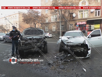 Ավտովթար Երևանում․ «Երևան Սիթի»-ի դիմաց ճակատ-ճակատի բախվել են KIa-ն ու LADA-ն․ կան վիրավորներ․ ՖՈՏՈՌԵՊՈՐՏԱԺ, ՏԵՍԱՆՅՈՒԹ